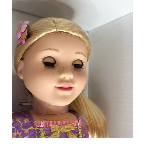 NEW American Girl Disney Princess Rapunzel 18” Doll Dress Shoes Long Hair BOX - Picture 5 of 16